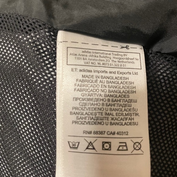 Adidas Zip Up Jacket Hoodie Size Large Men’s Grey - Picture 9 of 9